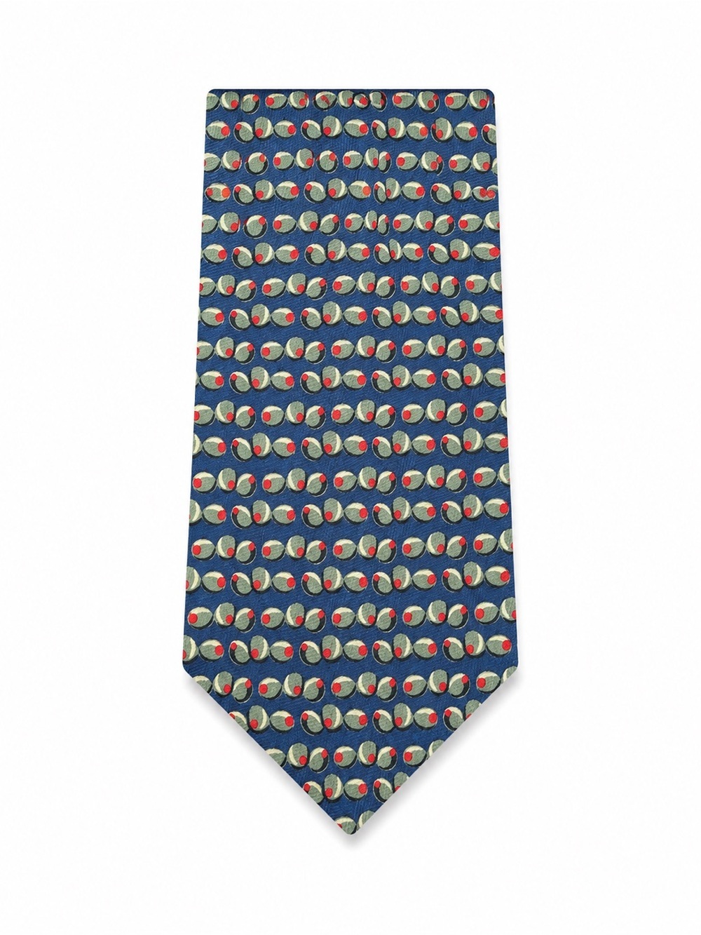 Silk Navy Blue Patterned Men's Tie